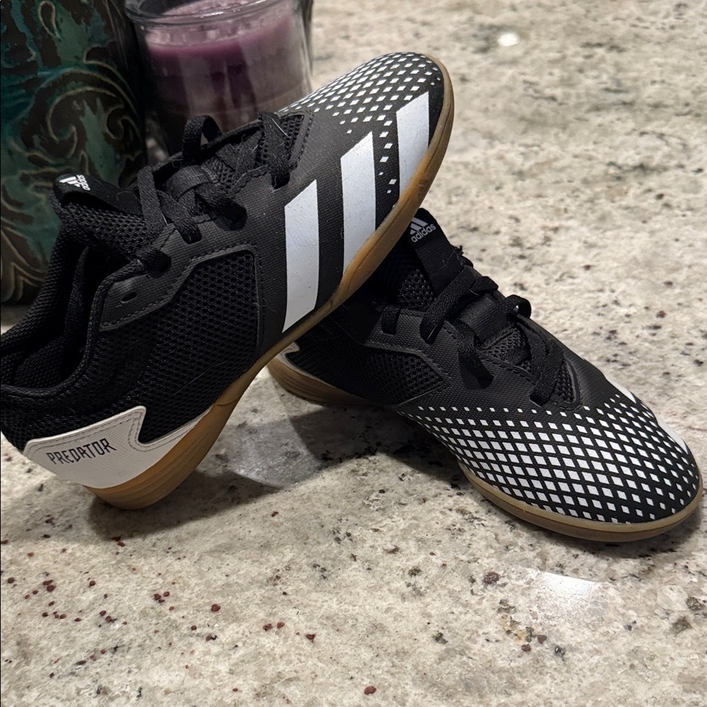 Boys size 2 Adidas Predator Indoor sport or everyday shoes. Black & White : New